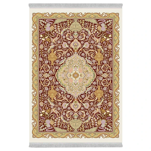 فرش پارچه‌ای دفه مدل فرشینه طرح مدرن کد 843