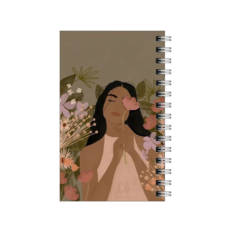 دفترچه یادداشت مدل to do list طرح دختری میان گل ها کد 1421000