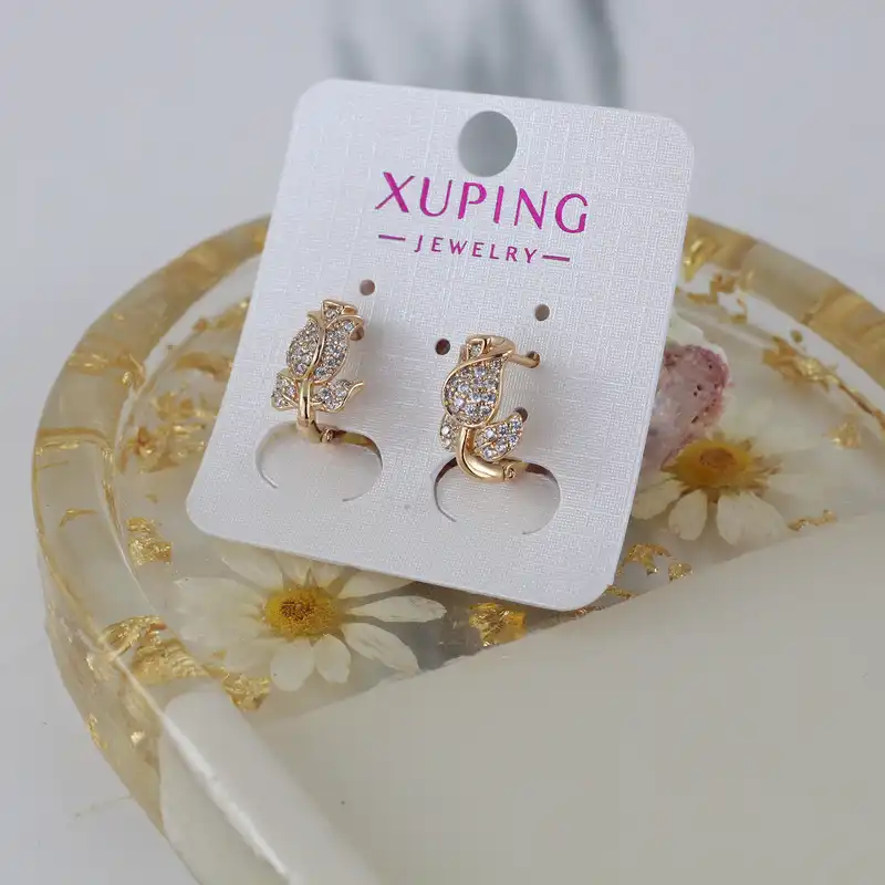 گوشواره زنانه ژوپینگ مدل گل کد CC483