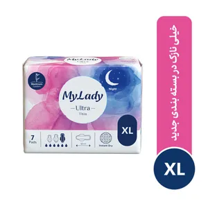 نوار بهداشتی بالدار نازک شب مای لیدی مدل Instant Dry سایز خیلی بزرگ بسته 7 عددی