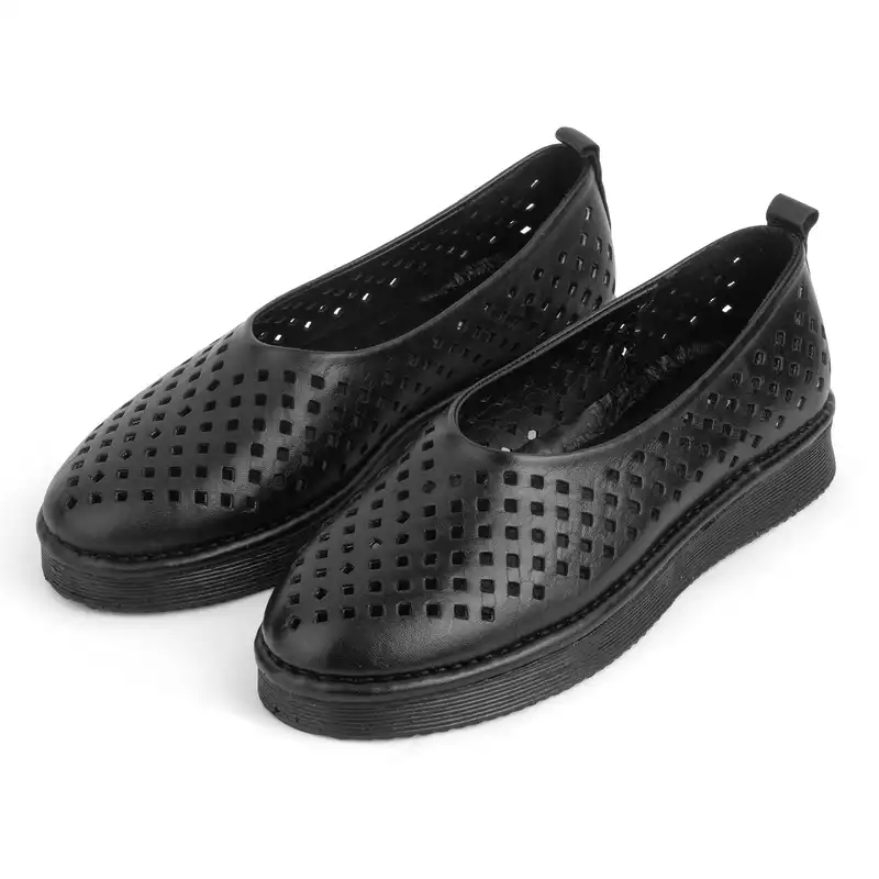 کفش روزمره زنانه پاتن چرم آفتاب مدل KP08