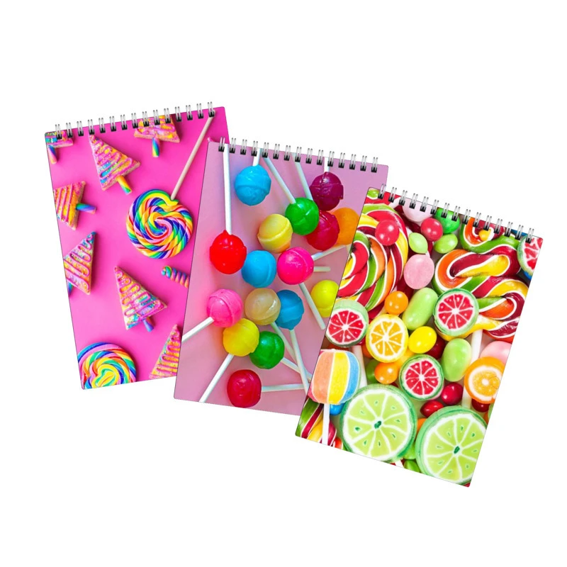 دفتر نقاشی 40 برگ لالالی لو طرح آبنبات فانتزی کد 101 مجموعه 3 عددی