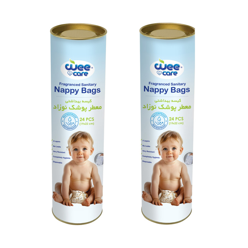 کیسه بهداشتی پوشک وی کر مدل Nappy Bags دو بسته 24 عددی