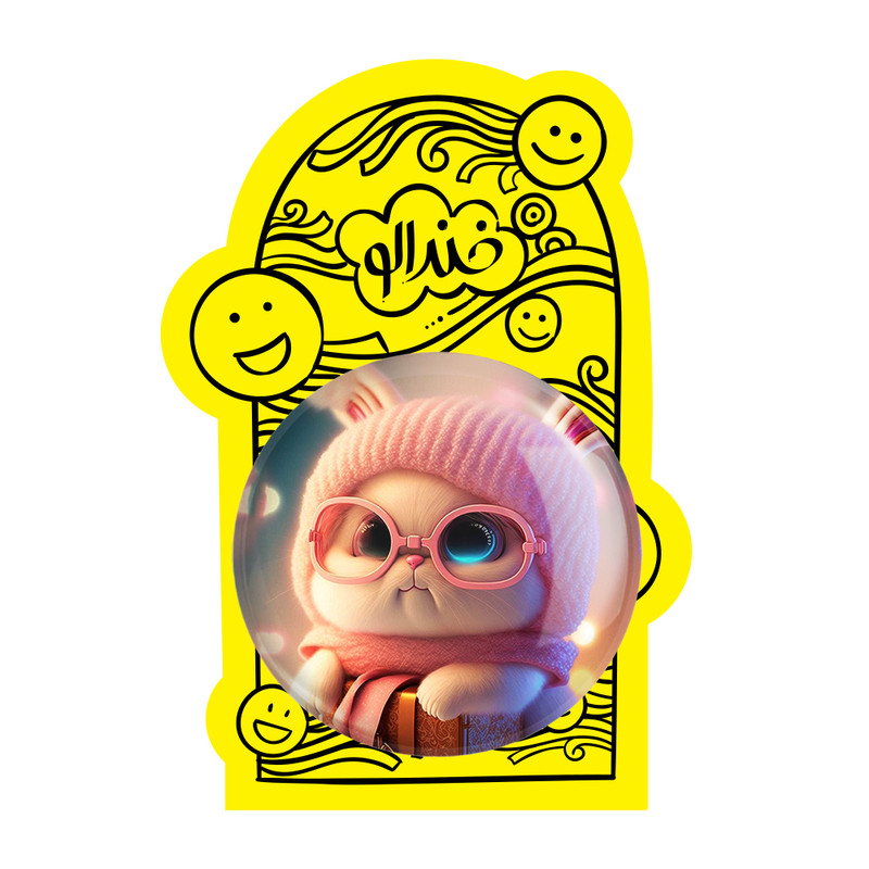 آینه جیبی خندالو طرح خرگوش مدل تاشو کد 26229