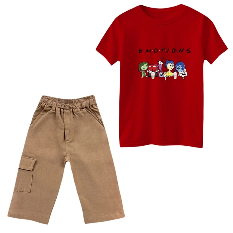 ست تی‌شرت و شلوارک دخترانه مدل دوستان