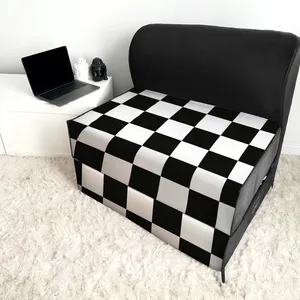 مبل تختخواب شو یک نفره نوپه هوم مدل تشک شو طرح شطرنجی بزرگ کد M1090