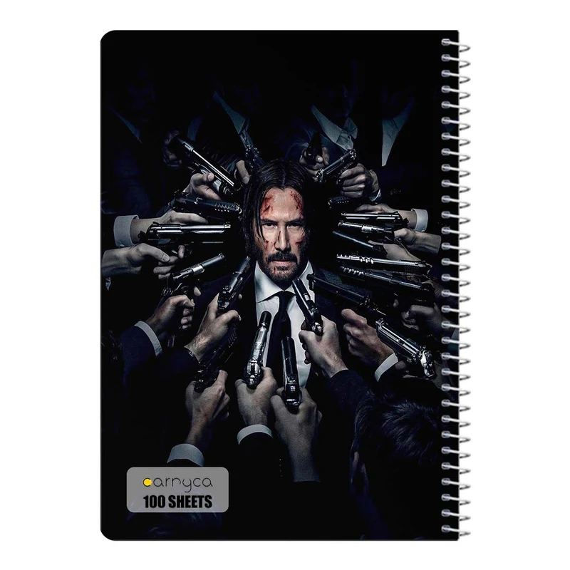 دفتر مشق 100 برگ سیمی کارنیکا طرح جان ویک John Wick کد 97604