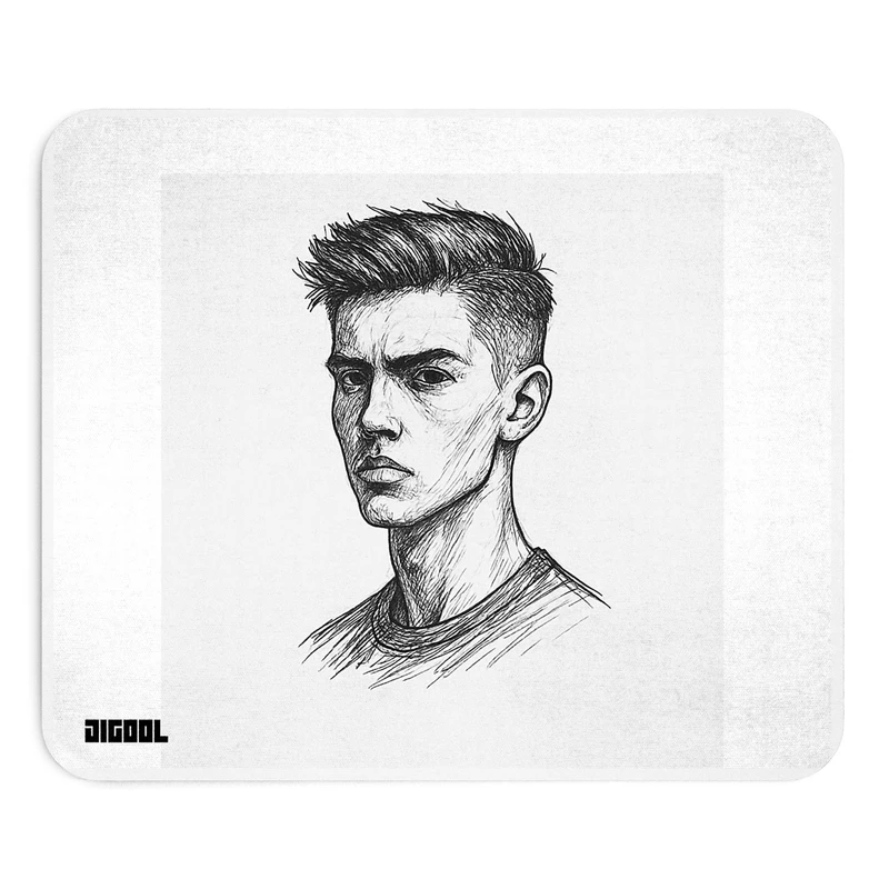 ماوس پد طرح چهره خطی سایز 19x24 سانتی متر