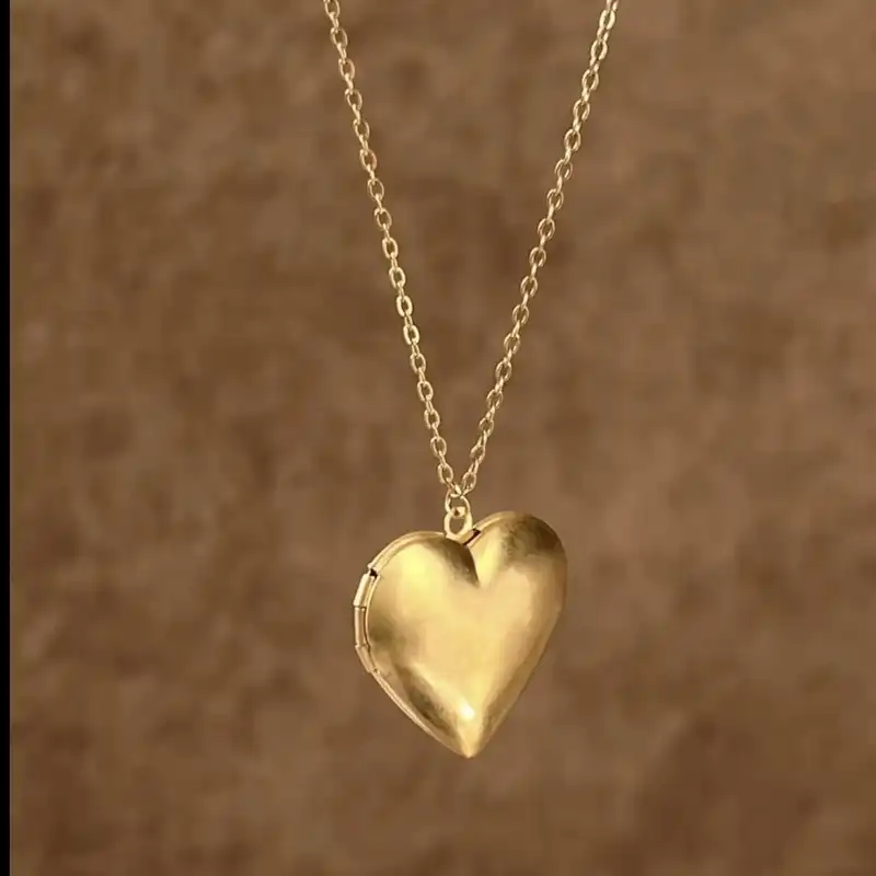 گردنبند زنانه مدل قاب عکس جادویی طرح لاکت قلب