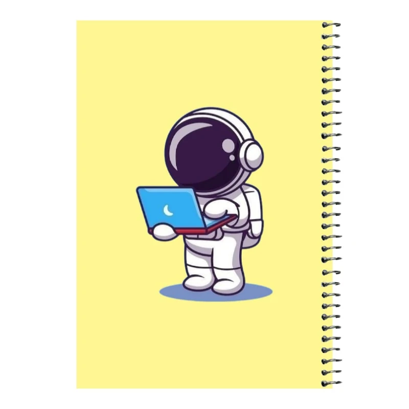 دفتر مشق 80 برگ اس جی مدل فضانورد و لپ تاپ  