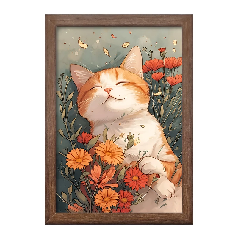 تابلو خندالو طرح گربه ملوس کد F7843