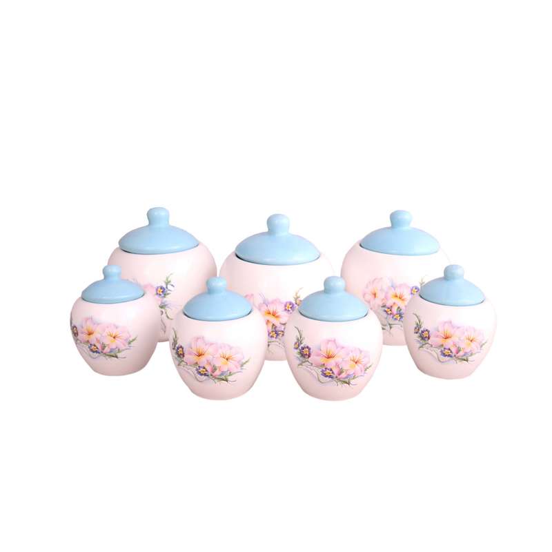 ست جاادویه 14 پارچه طرح گلدار کد 44