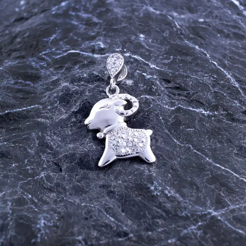 آویز گردنبند نقره زنانه مدل قوچ 093