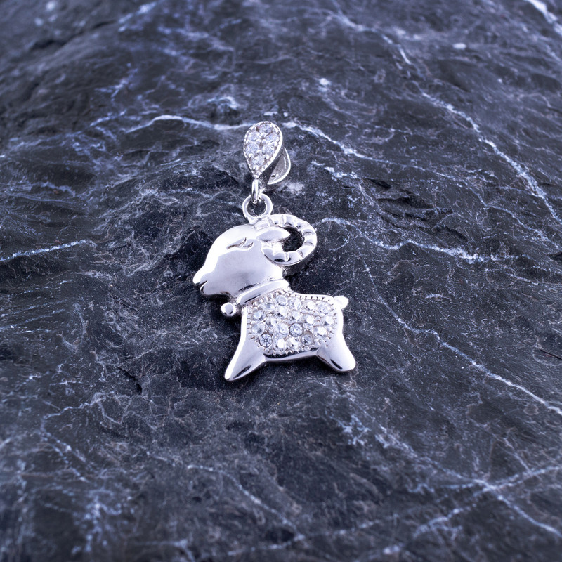 آویز گردنبند نقره زنانه مدل قوچ 093 آویز گردنبند نقره زنانه مدل قوچ 093