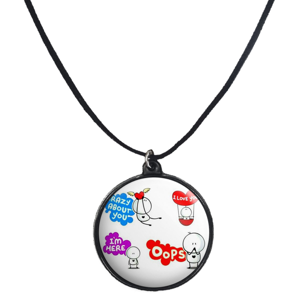 گردنبند پرمانه طرح عاشقانه کد pmb.5510 مدل دو طرفه