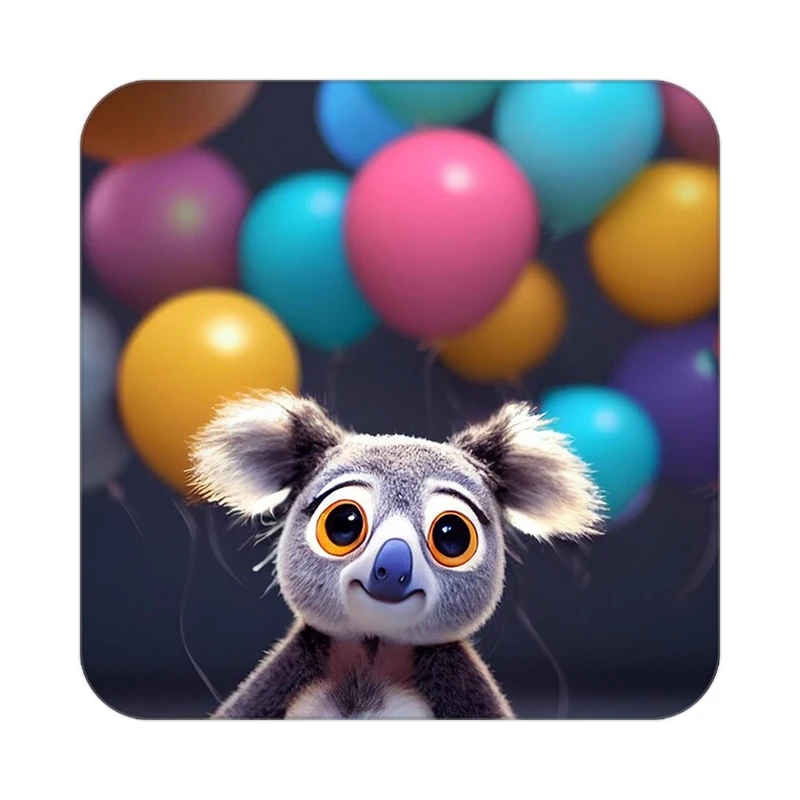 زیر لیوانی کاکتی طرح حیوانات کارتونی مدل mp27895