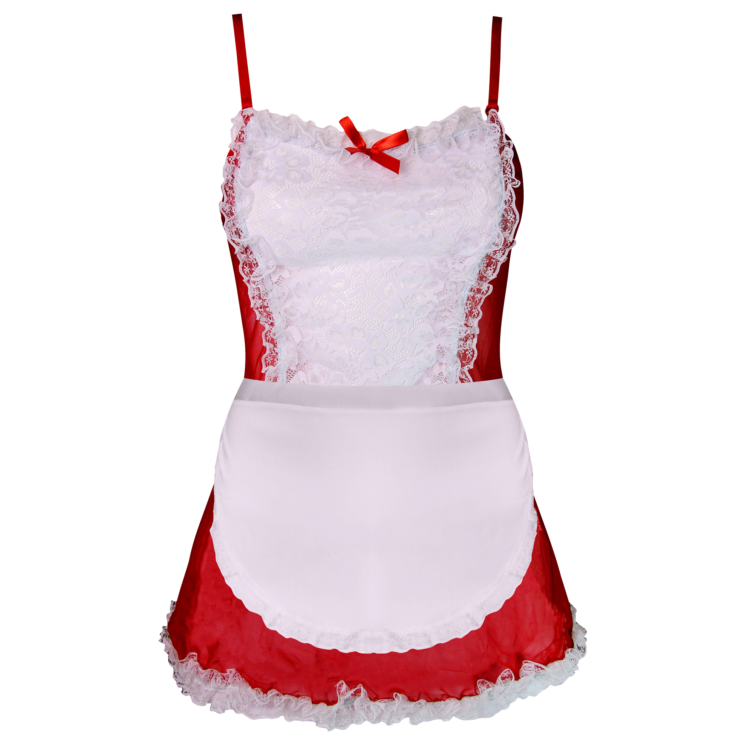 ست لباس خواب زنانه ماییلدا مدل فانتزی کد 3684-413 رنگ قرمز -  - 4
