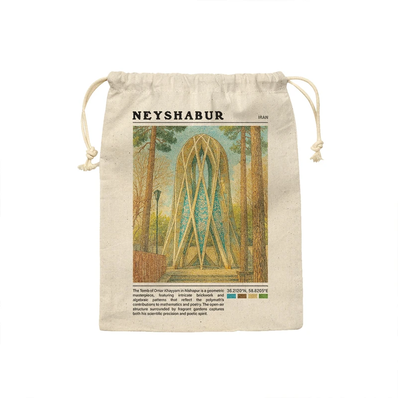 نظم دهنده ترمه طراحان ایده مدل آرامگاه خیام نیشابور کد map0815 - L سایز 40x28 سانتی متر