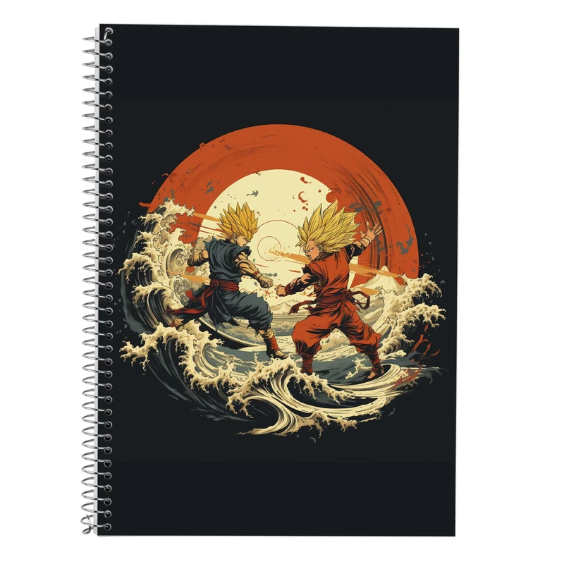 دفتر زبان 50 برگ مدوپد مدل دوخط طرح Naroto کد DF11346