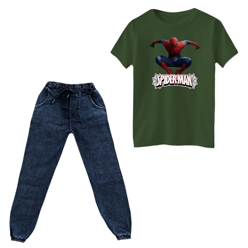 ست تی‌شرت و شلوار پسرانه مدل مرد عنکبوتی کد ۲۷