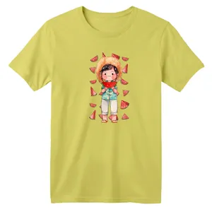 تی شرت آستین کوتاه بچگانه مدل پسرک یلدایی کد 3 رنگ زرد لیمویی