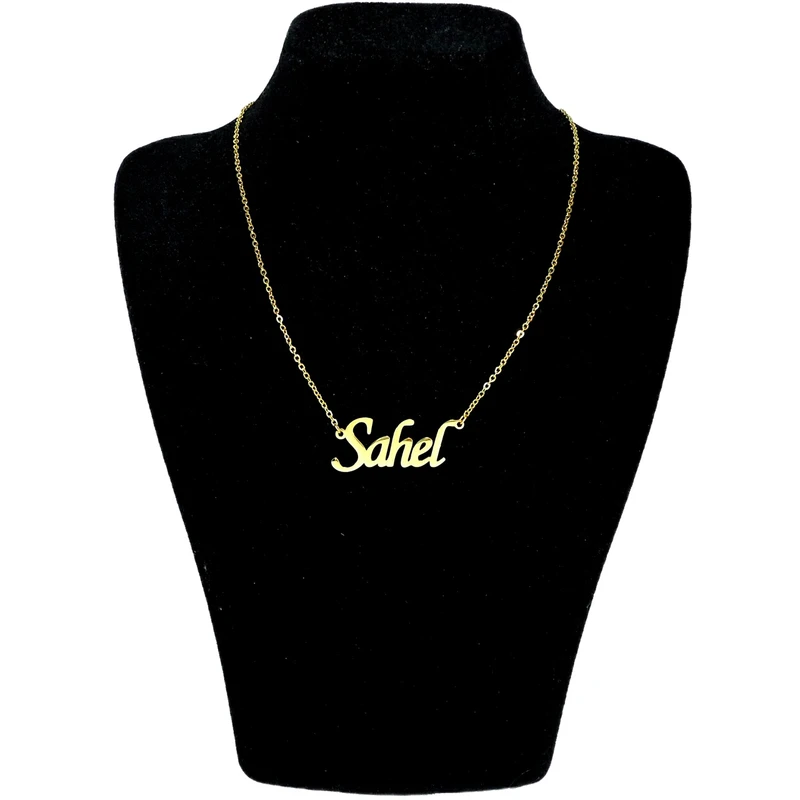 گردنبند زنانه آی جواهر طرح نام ساحل انگلیسی کد 1100107GE