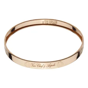 تخفیف النگو طلا ۱۸ عیار زنانه رضا گلد مدل آیینه ای طرح ونکلیف سایز ۱