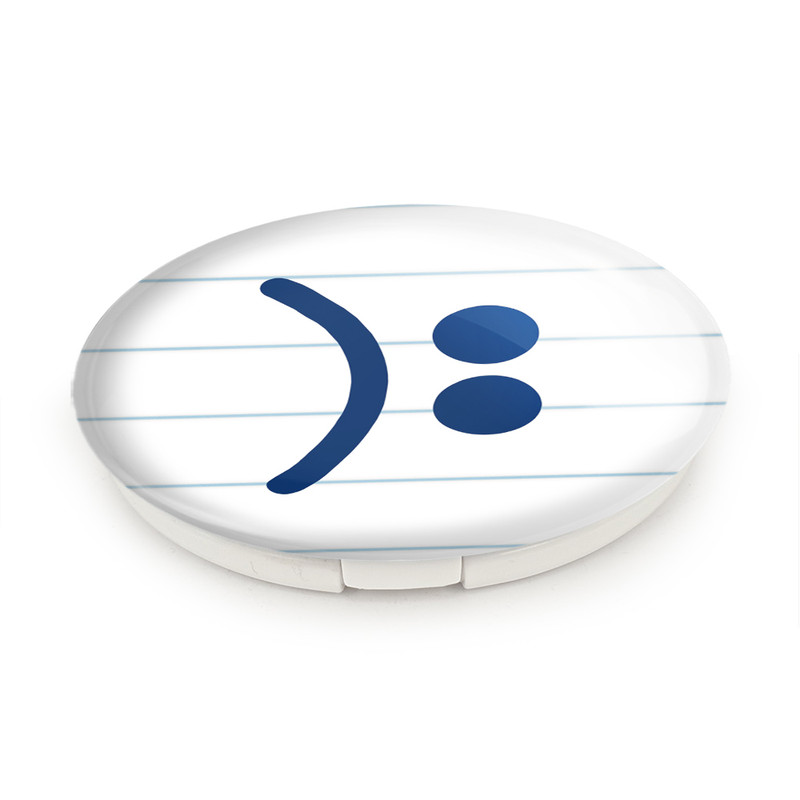 آینه جیبی خندالو طرح :( غمگین مدل تاشو کد 5595