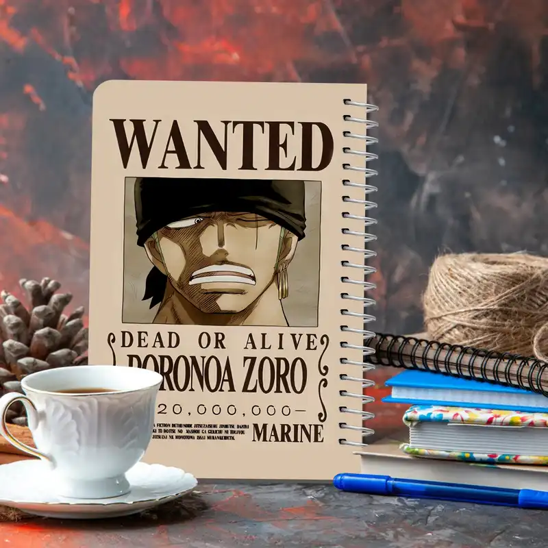 دفترچه یادداشت مستر راد مدل cheeck box طرح انیمه وان پیس کد ZORO 2218