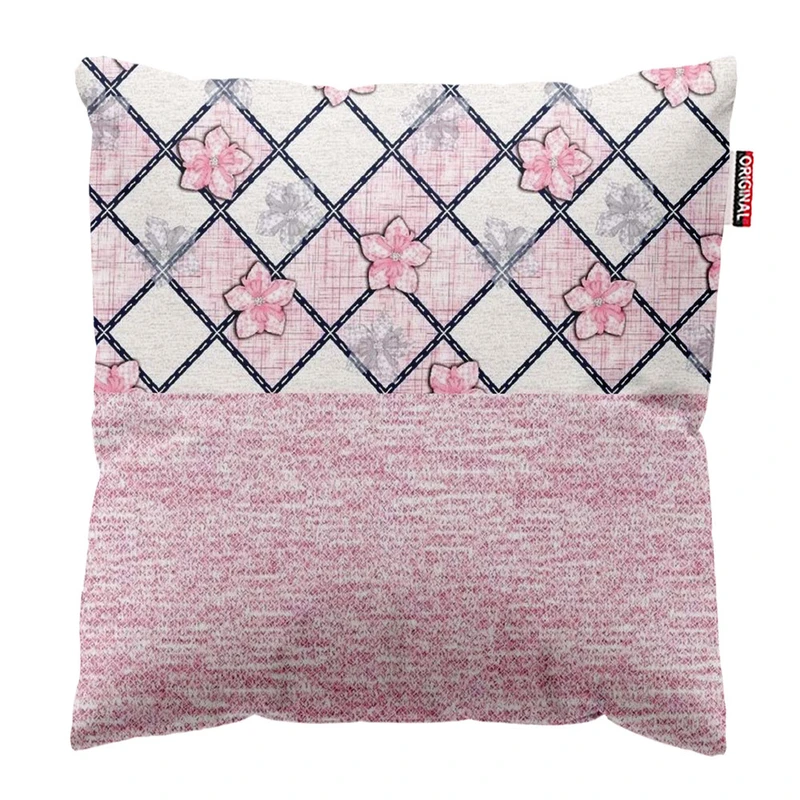 کوسن پاد آفرین طرح گل کد 2475 سایز 30*30 سانتی متر