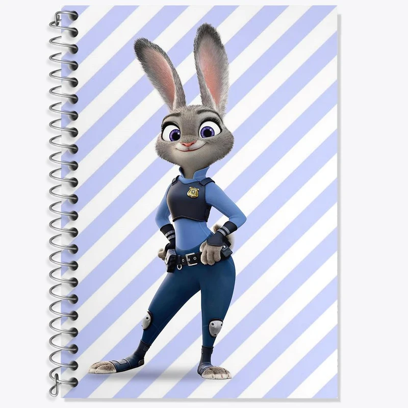 دفتر زبان 50 برگ خندالو مدل سه خط طرح انیمیشن زوتوپیا کد 1020