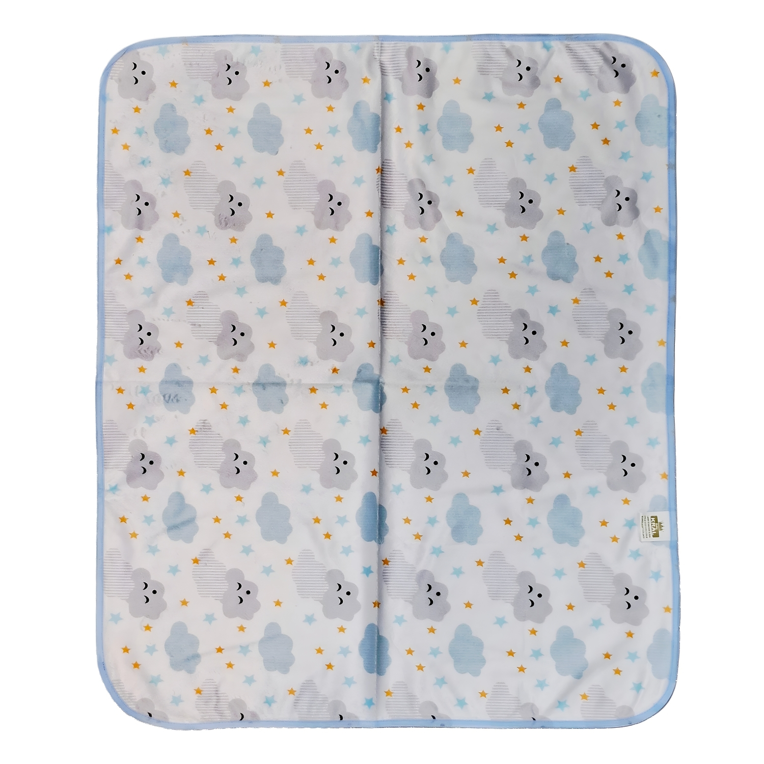 زیرانداز تعویض نوزاد مدل مخملی طرح ابر