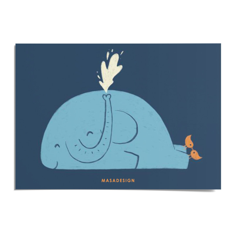 کارت پستال ماسا دیزاین طرح فیل مدل POSH036