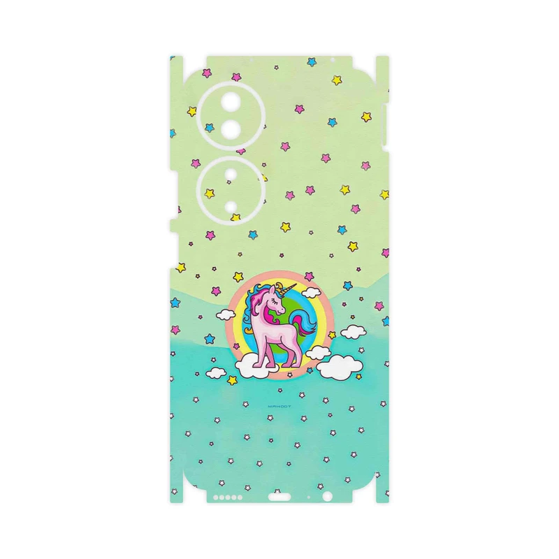 برچسب پوششی ماهوت مدل Rainbow unicorn adventure-FullSkin مناسب برای گوشی موبایل آنر X7b