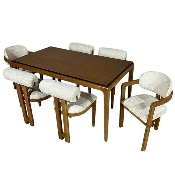 میز و صندلی ناهارخوری شش نفره گالری والریان مدل H1