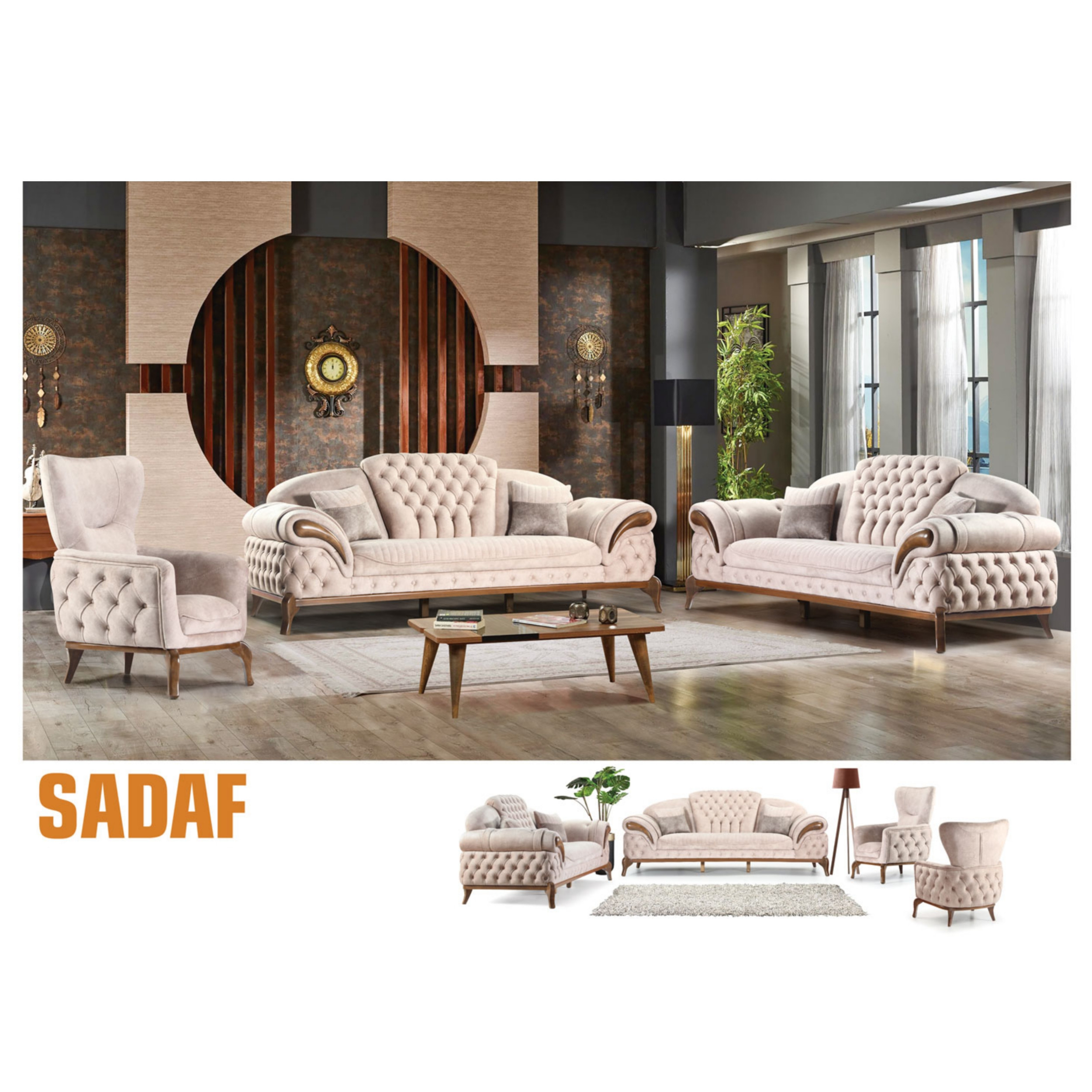 مبل راحتی 8 نفره مدل صدف