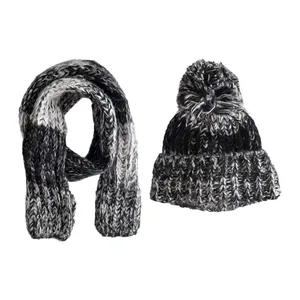 ست کلاه و شال گردن بافتنی بچگانه کولزیون مدل طیفی کد 622