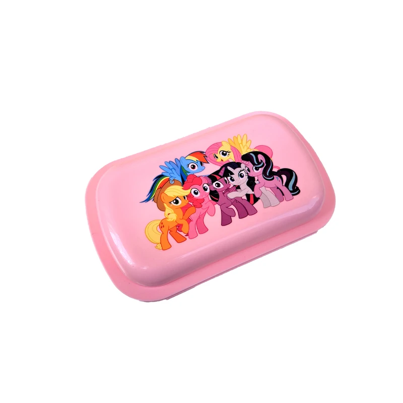  ظرف غذای 3 تکه کودک کد 2023 طرح اسب های تک شاخ