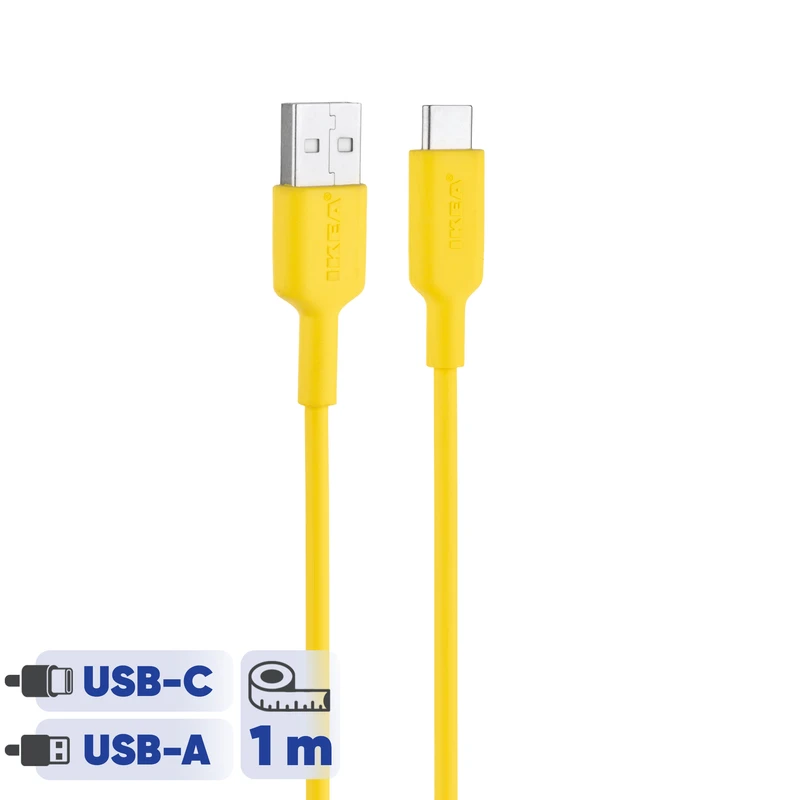 کابل تبدیل USB به USB-C ایکیا مدل SITTBRUNN طول 1 متر