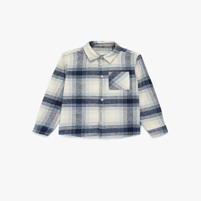 پیراهن آستین بلند یقه برگردان پسرانه کوتون مدل 6wkb60014tw