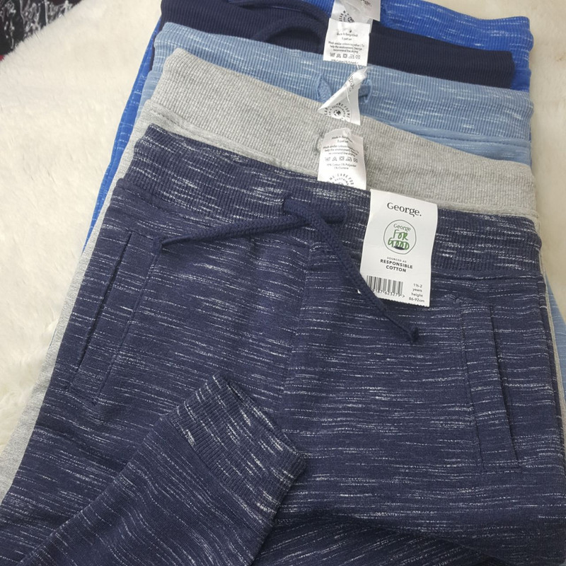 شلوار پسرانه جورج مدل Navy Marl Joggers - مجموعه 5 عددی