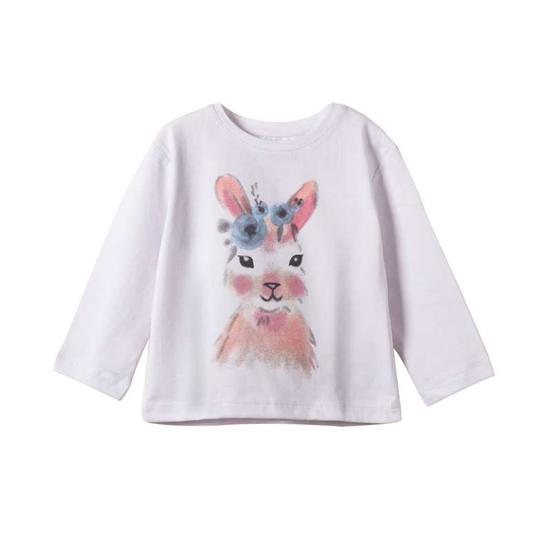 تی شرت آستین بلند دخترانه جی بی جو مدل خرگوش کد 70061W