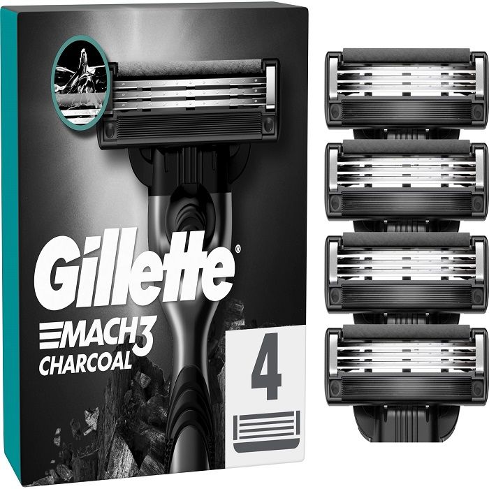 تیغ یدک ژیلت مدل MACH3 CHARCOAL بسته 4 عددی -  - 1