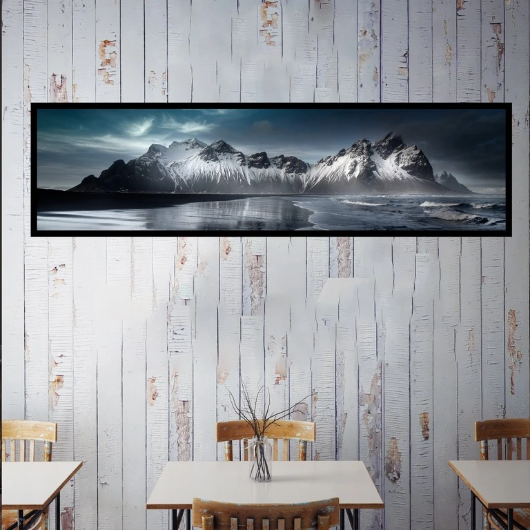 تابلو بکلیت طرح منظره کوه یخ مدل کشیده B-7773