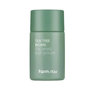 فلوئید ضد آفتاب بی رنگ فارم استی Spf45++ مدل چای سبز محافظ UV روشن کننده و ضد چروک مناسب انواع پوست حجم ۵۰ میلی لیتر
