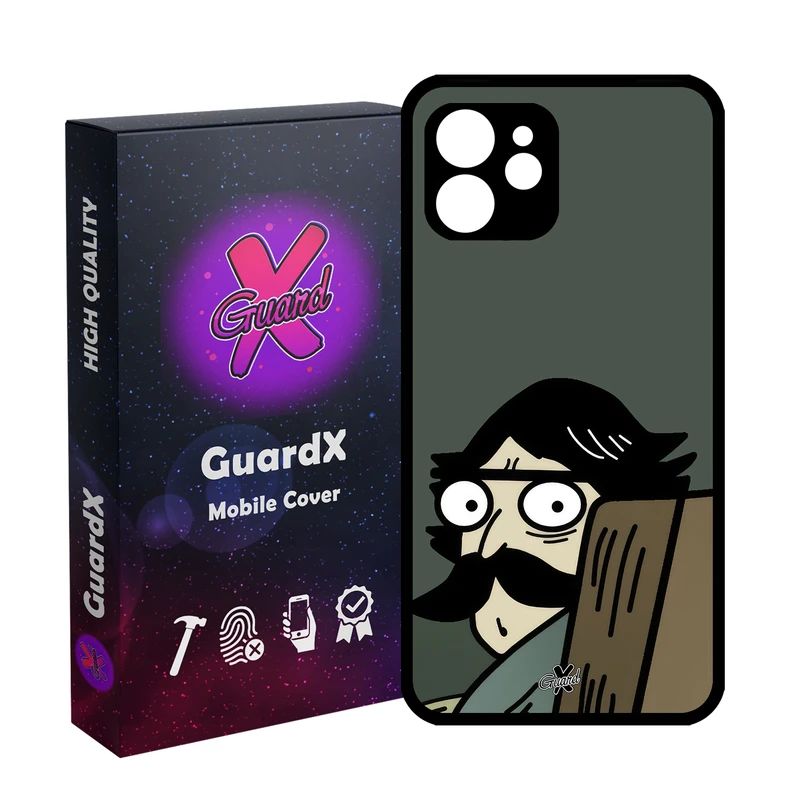کاور گارد ایکس طرح مرد مدل Glass10672 مناسب برای گوشی موبایل اپل iPhone 12