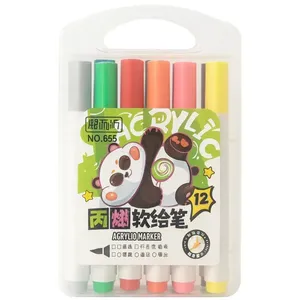 ماژیک پارچه مدل اکریلیک بسته 12 عددی 