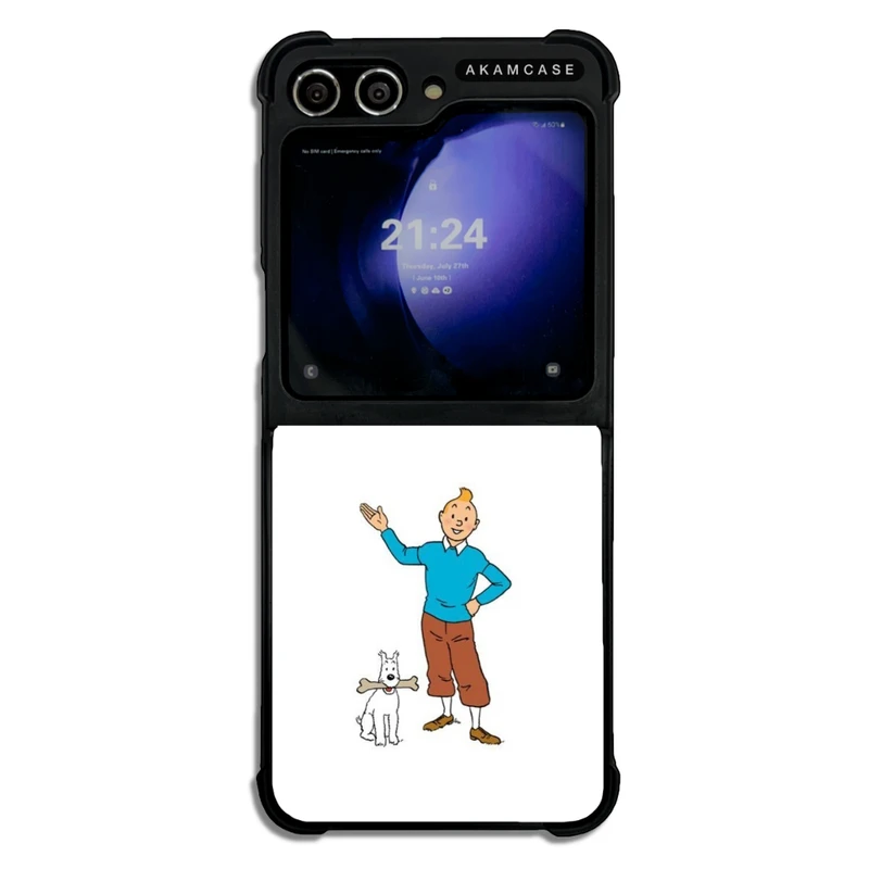 کاور آکام مدل AMC-WSGZFLIP5-TINTIN-10مناسب برای گوشی موبایل سامسونگ Galaxy Z Flip 5
