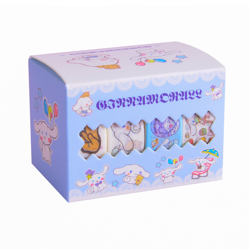 چسب نواری مدل واشی طرح ملودی و دوستان عرض 1.5 سانتی متر بسته 4 عددی