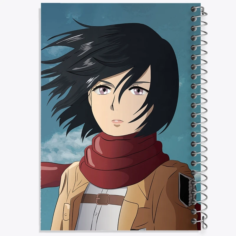 دفتر مشق 50 برگ خندالو طرح میکاسا انیمه اتک آن تایتان کد F368